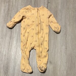 Rabbit + Bear Cozy Tan Kids Footie Pajamas
